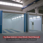 Yas boya kabini Kuru filtreli pozitif basincli dry filtered enclosed paint spray booth