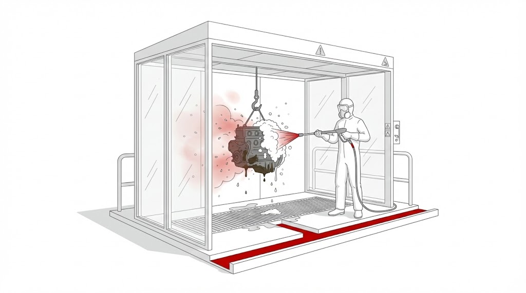 Sprey ve drenaj ile yağdan arındırma ve temizleme