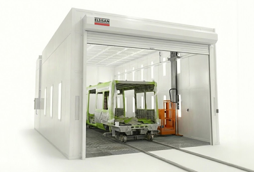 Boya kabininde zemin ray taşıma sistemi